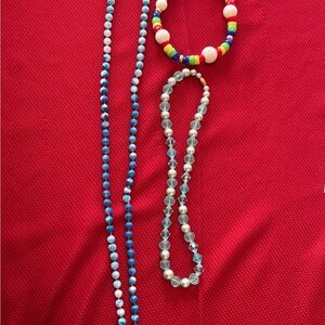 Costume Jewelry Lot- 18 Pieces- Necklace And Bracelets